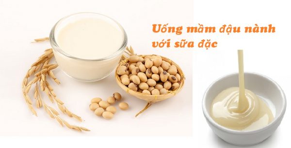 uống mầm đậu nành với sữa đặc, cách uống mầm đậu nành với sữa đặc, cách pha mầm đậu nành với sữa đặc, uống mầm đậu nành với sữa đặc tăng cân, mầm đậu nành với sữa đặc